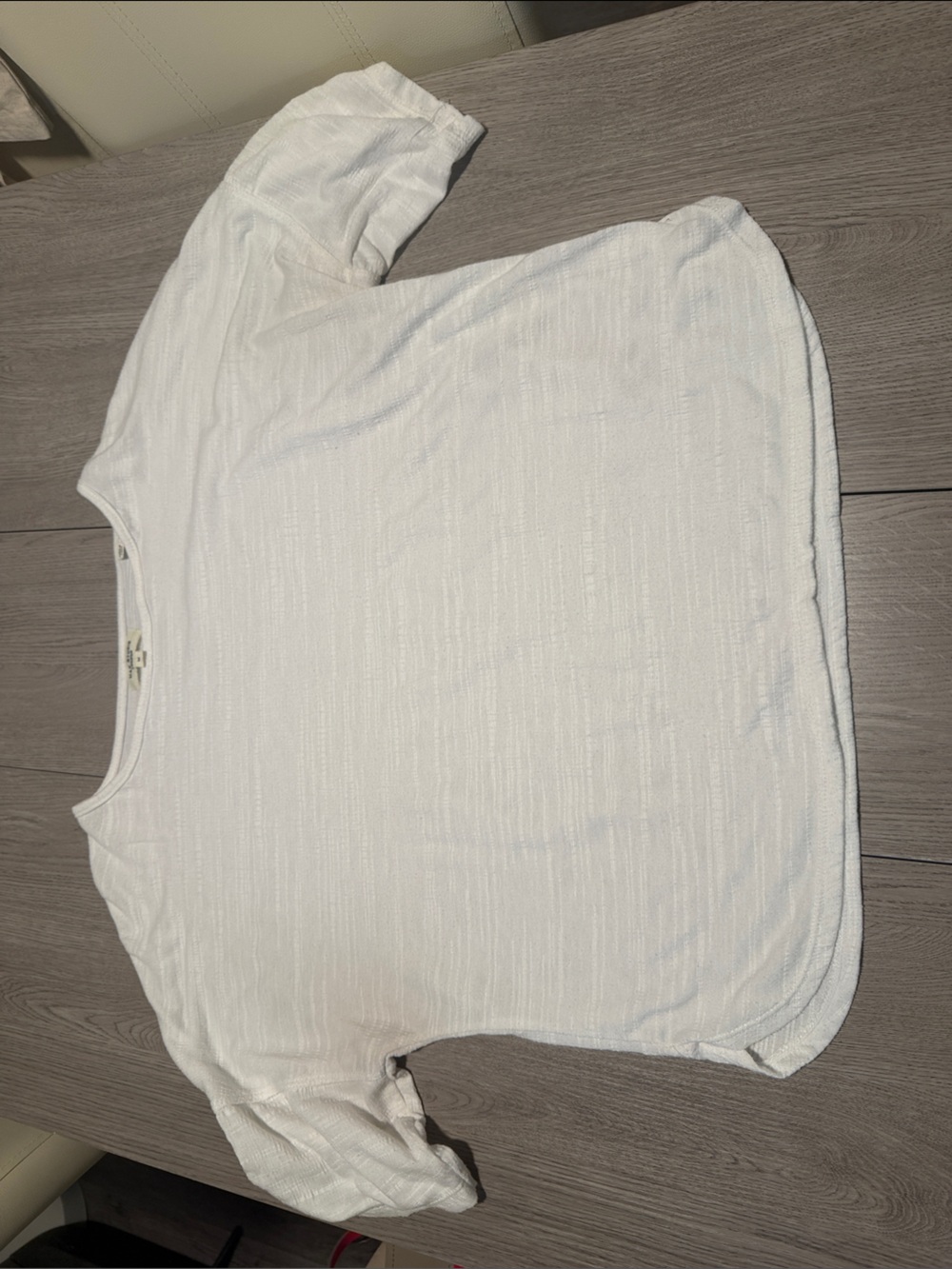 Max Studio White Short-Sleeve Scoop Neck Top